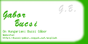 gabor bucsi business card